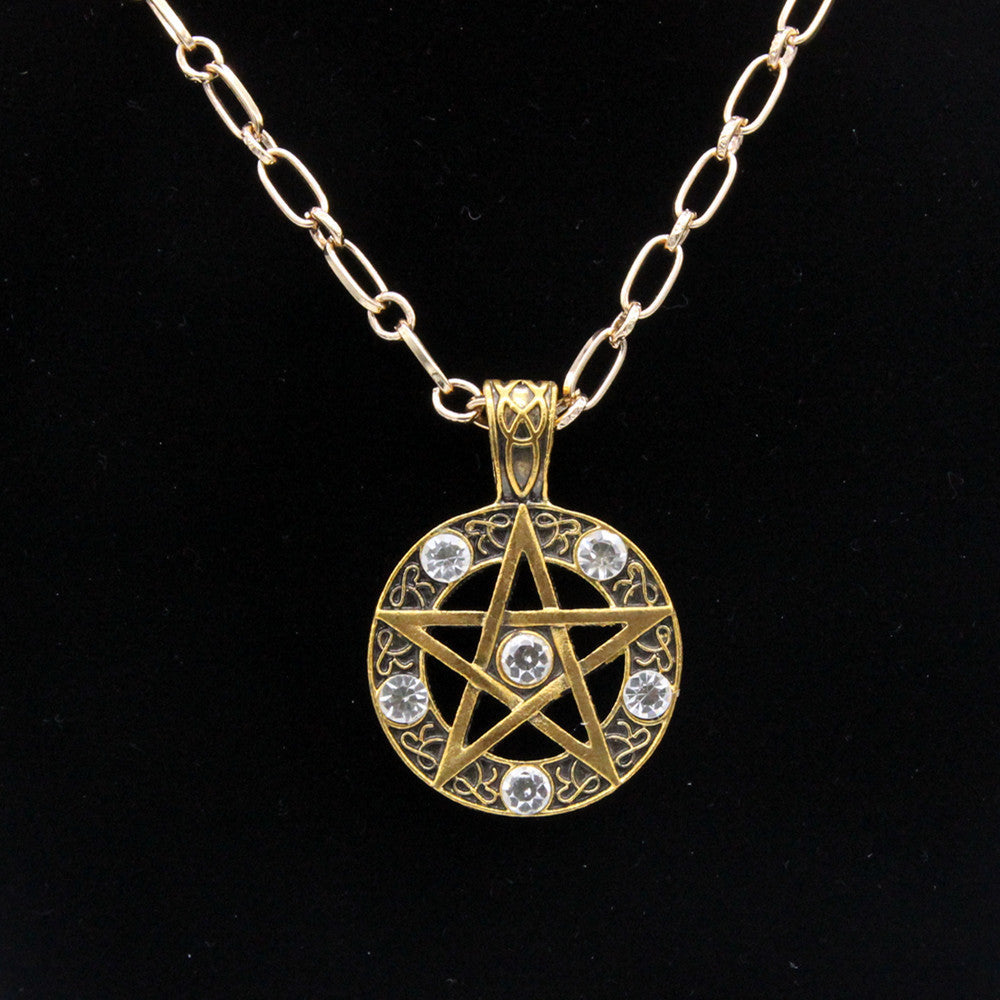 Pentagram, Punk Constellation, Diamond Pendant, Alloy Pentagram Pendant Necklace