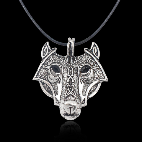 2021 Fashion Norse Vikings Pendant Necklace Norse Wolf Head Necklace Original Animal Jewelry Wolf Head hange