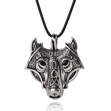 2021 Fashion Norse Vikings Pendant Necklace Norse Wolf Head Necklace Original Animal Jewelry Wolf Head hange