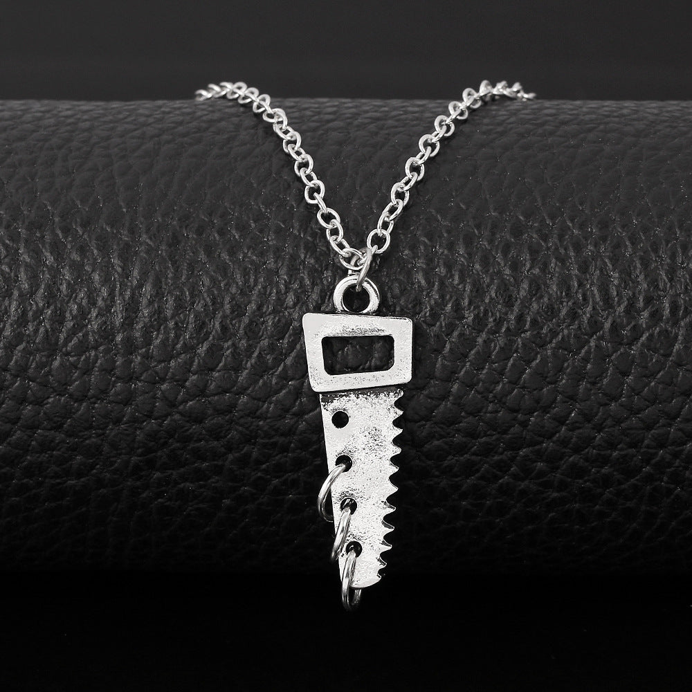 Street Cool Dark Wind Saw Necklace Personality Punk