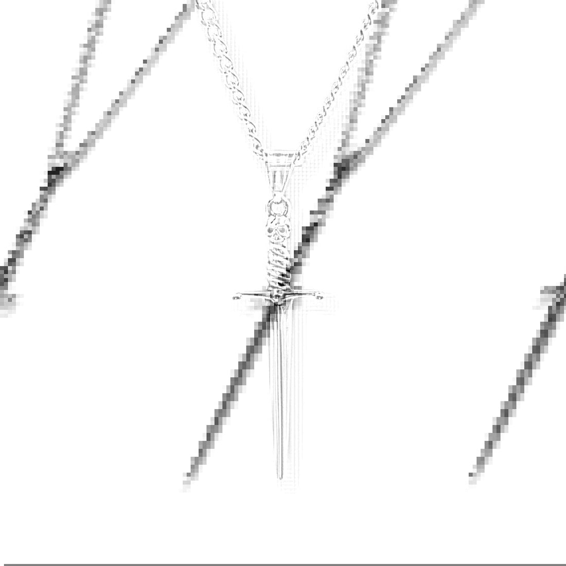 Punk Cross Sword Alloy Pendant Necklace