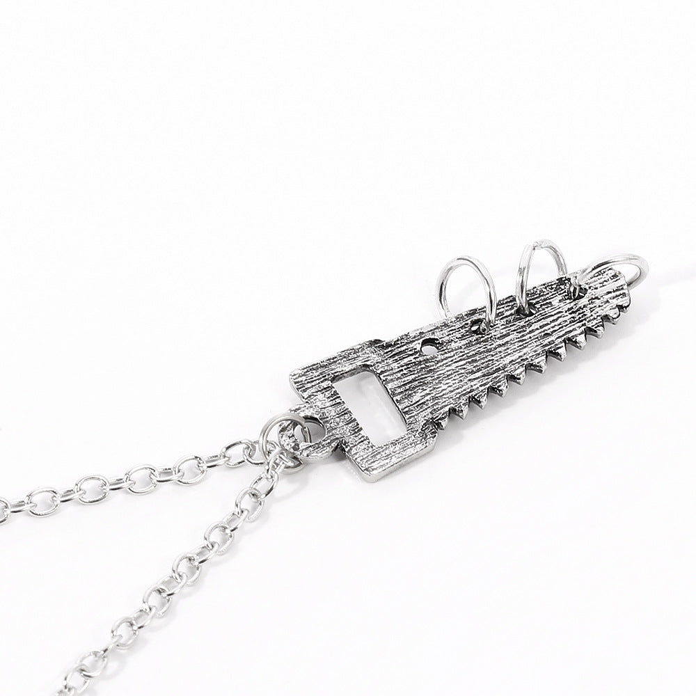 Street Cool Dark Wind Saw Necklace Personality Punk