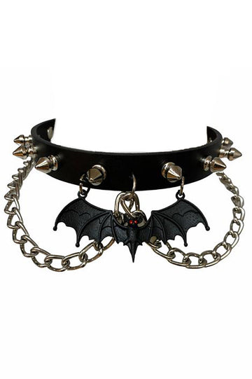 Spiked Bat Chain Choker