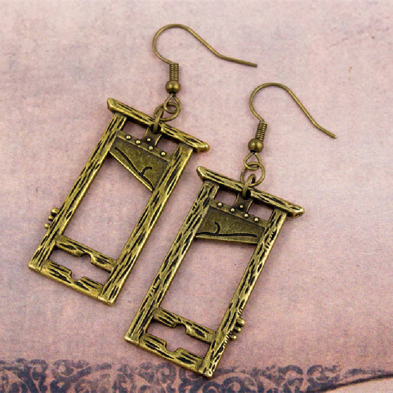 Guillotine  Gothic Earrings Halloween Vintage Nature