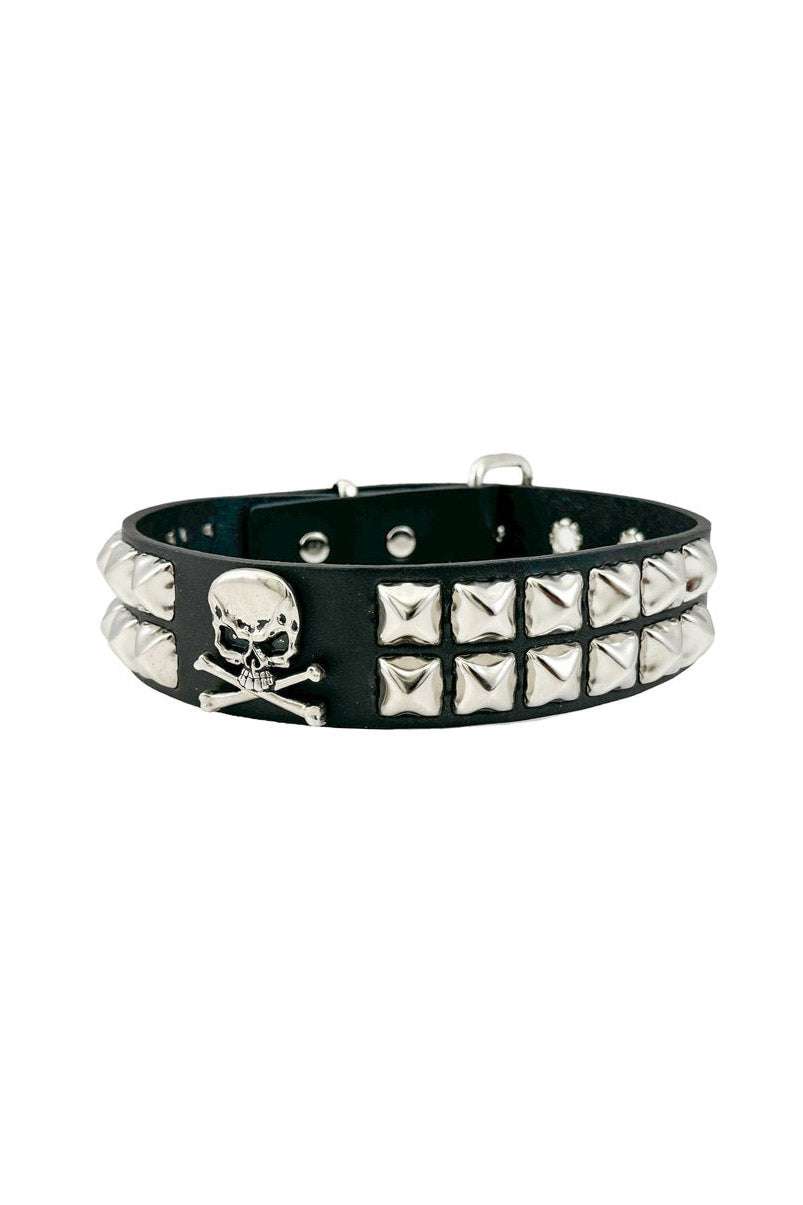 Skull & Crossbones Studded Choker