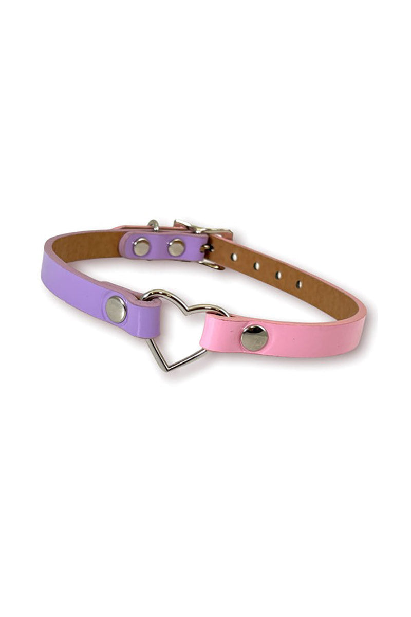 Pastel Goth Heart Choker [PINK/PURPLE]