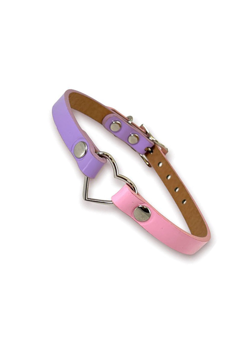 Pastel Goth Heart Choker [PINK/PURPLE]