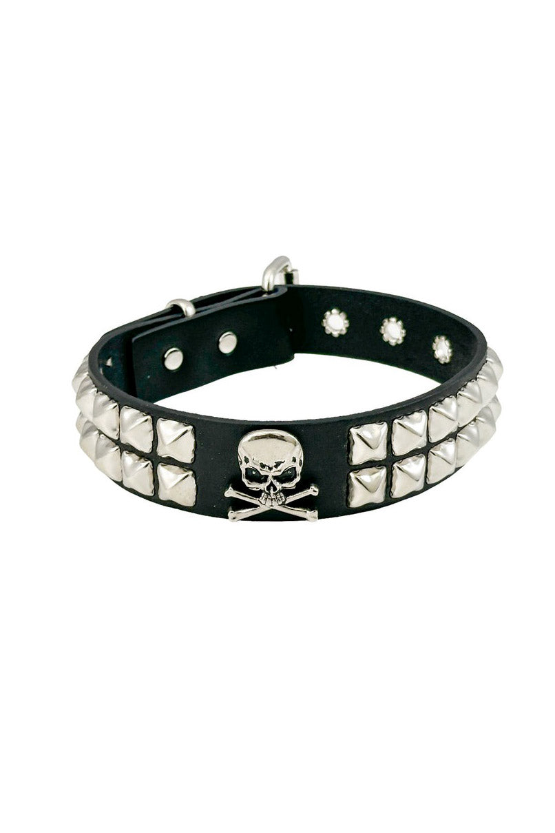 Skull & Crossbones Studded Choker