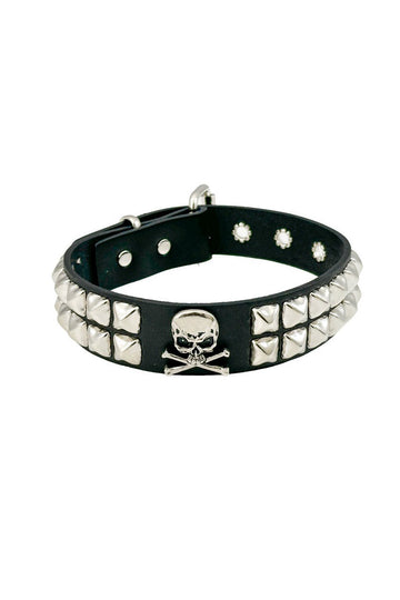 Skull & Crossbones Studded Choker